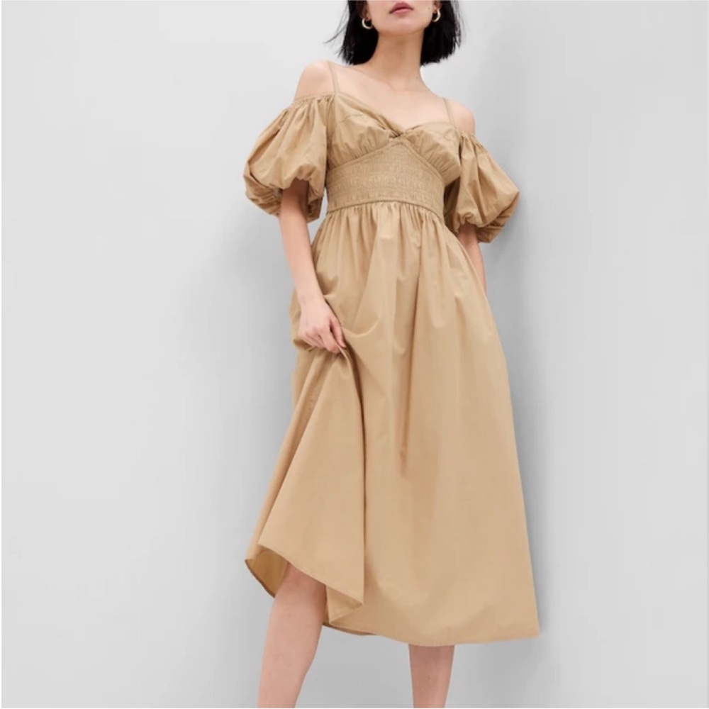 NWT GAP Puff Sleeve Maxi Dress Sz M